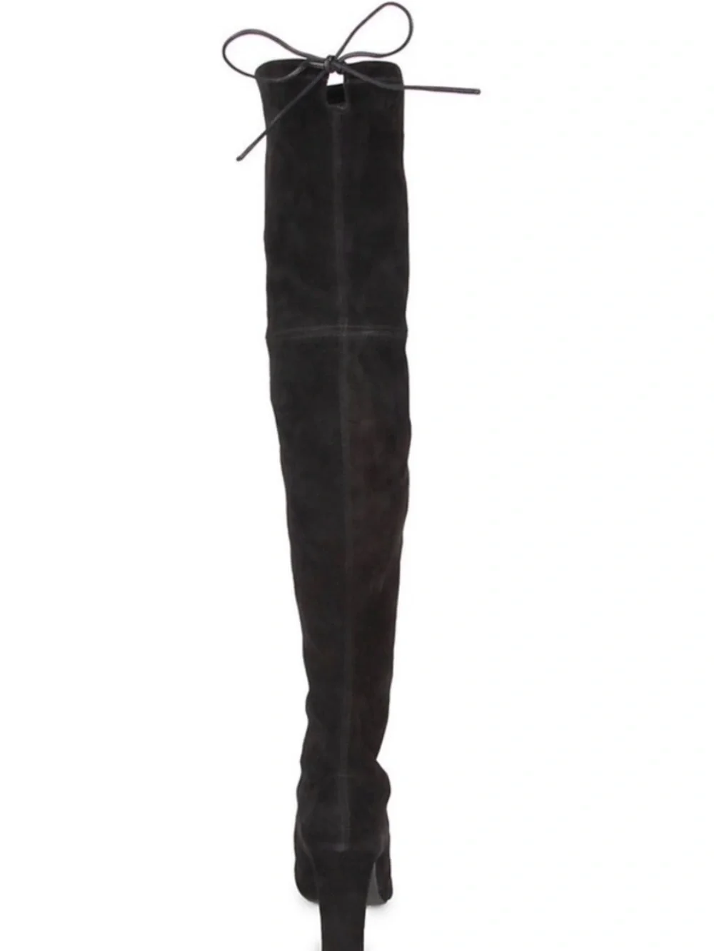 Stuart Weitzman Black Suede Over-the-Knee Heeled Highland Boots 9.5